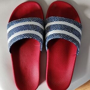 GAP Red and Blue Slide Sandals Size 8-9